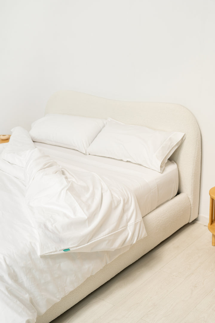 Funda nórdica Premium Algodón Satén 400 hilos en Blanco