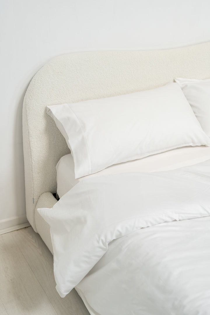 Funda nórdica Premium Algodón Satén 400 hilos en Blanco
