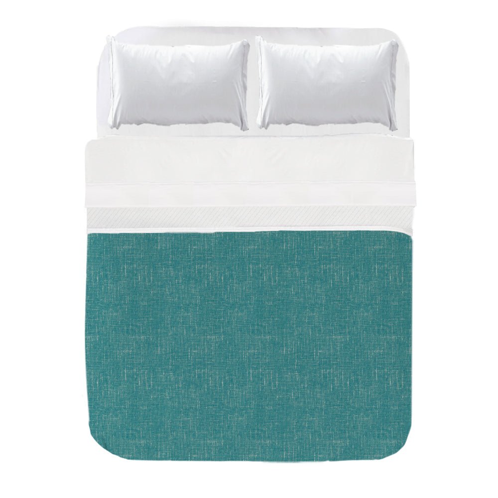 Cubrecama Estampado Textura Lino Turquesa - sokios-COLCHA200618S11129