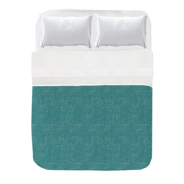 Cubrecama Estampado Textura Lino Turquesa - sokios-COLCHA200618S11129