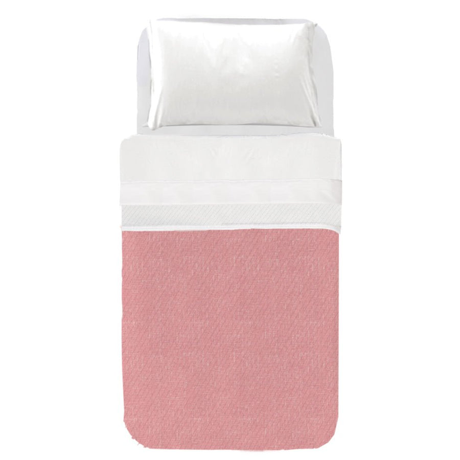 Cubrecama Infantil Estampado Textura lino Rosa - sokios-COLCHA200618S11152