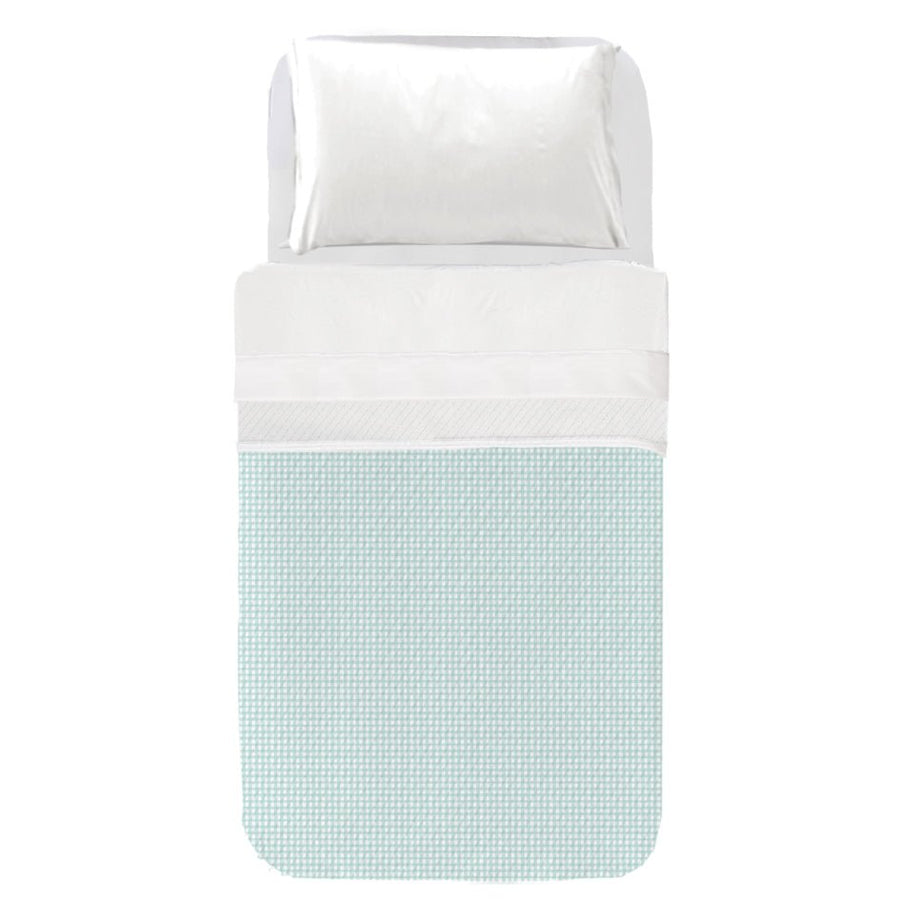 Cubrecama Infantil Vichy Agua Marina - sokios-COLCHA200618S10925