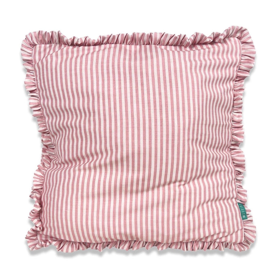 Funda Cojín con Platabanda y Volante Fruncido a Rayas XS Rosa - sokios - FUNDA COJIN200618S11450