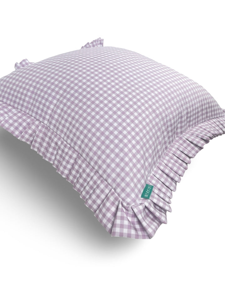 Funda Cojín con Volante a Tablas Vichy XS Malva - sokios - FUNDA COJIN200618S11428