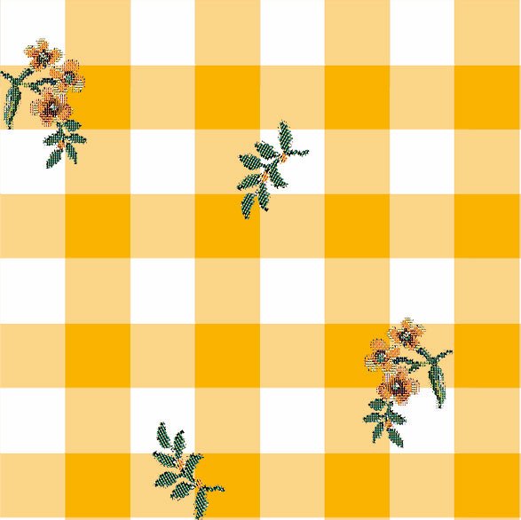 Funda nórdica Bebé Vichy flor Amarilla - sokios - FUNDA NÓRDICA200618S11263