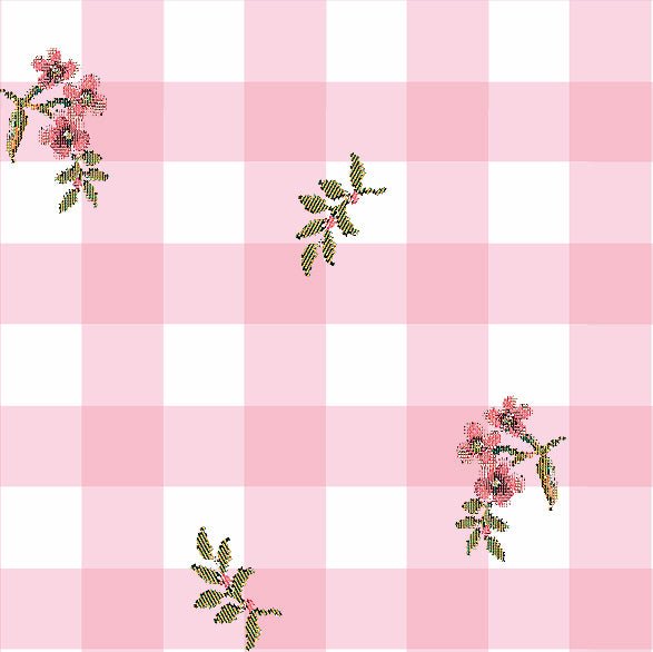 Funda nórdica Bebé Vichy flor Rosa - sokios - FUNDA NÓRDICA200618S11267
