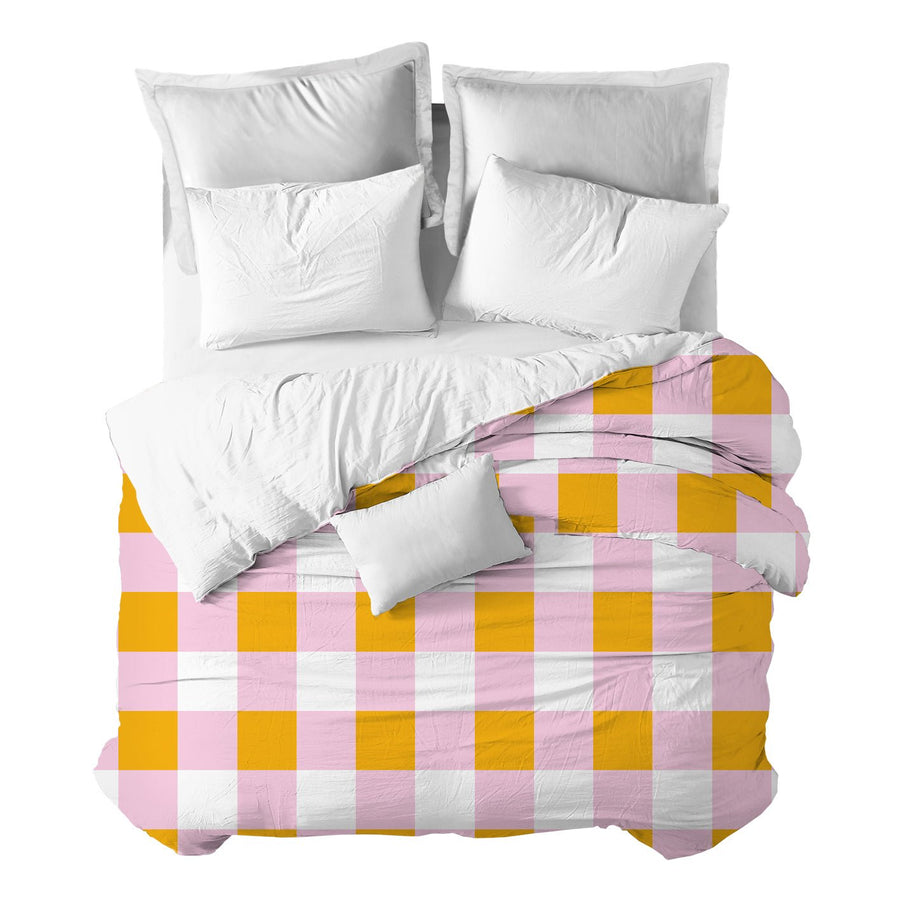 Funda nórdica Cuadro Scandi Rosa Amarillo - sokios-FUNDA NÓRDICA200618S10802