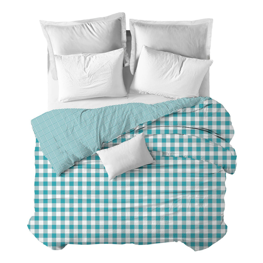 Funda nórdica Vichy Turquesa - sokios-FUNDA NÓRDICA200618S10886