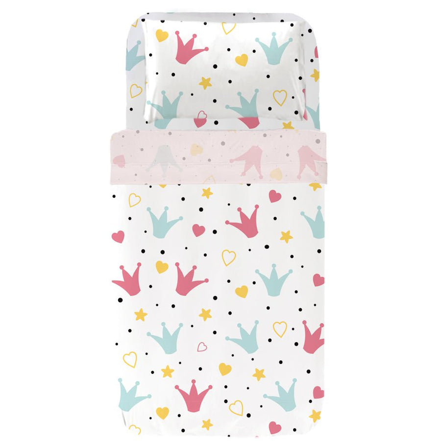 Juego Sábanas Infantil Estampado Coronas Multicolor - sokios-JUEGO DE SABANAS200618S9832