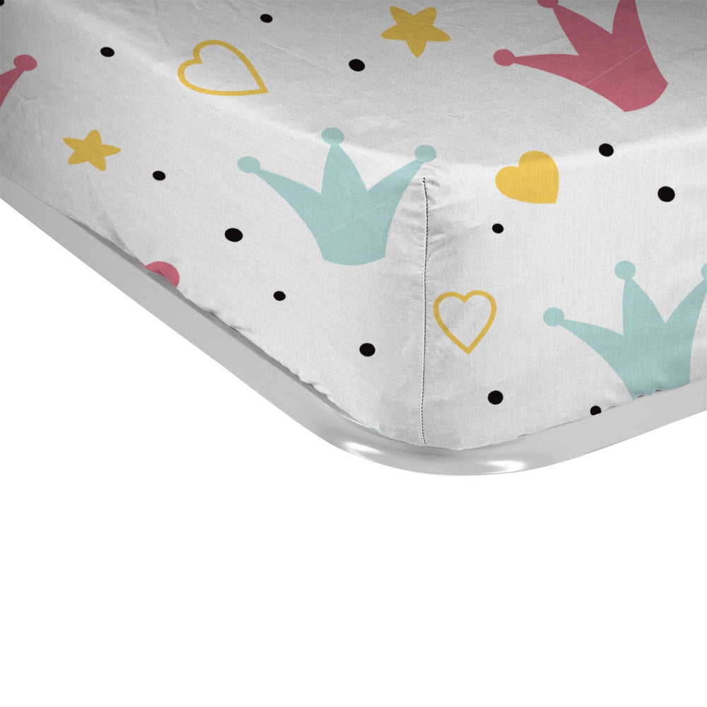 Juego Sábanas Infantil Estampado Coronas Multicolor - sokios-JUEGO DE SABANAS200618S9832