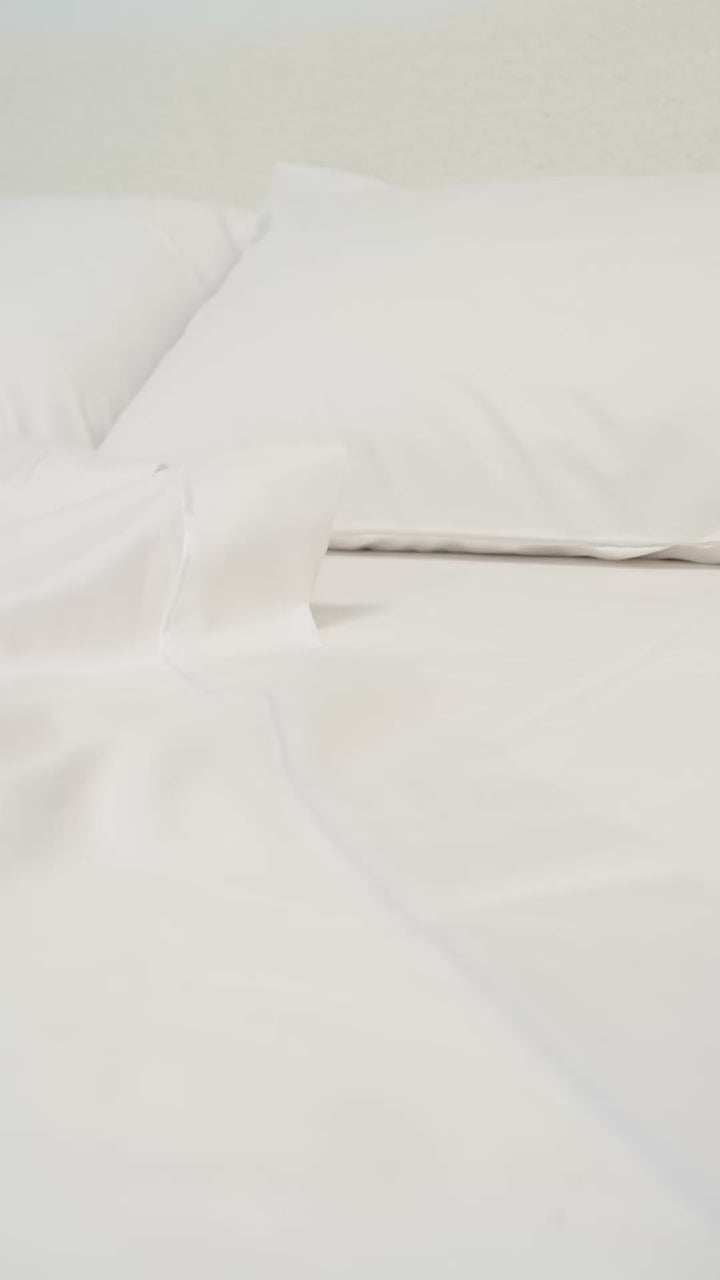 Funda nórdica Premium Algodón Satén 400 hilos en Blanco