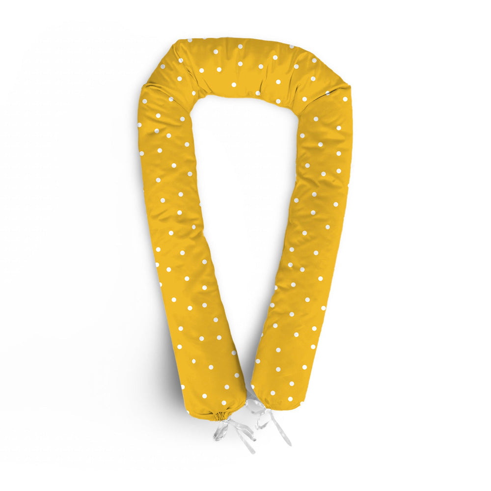 Rulo protector cuna Topos Blanco Sobre Fondo Amarillo - sokios - RULO PROTECTOR BEBE200618S11518
