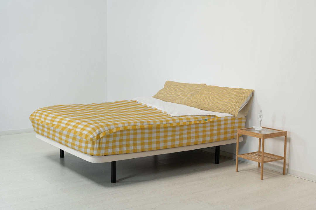 Saco Nórdico Duo Zip Vichy Amarillo