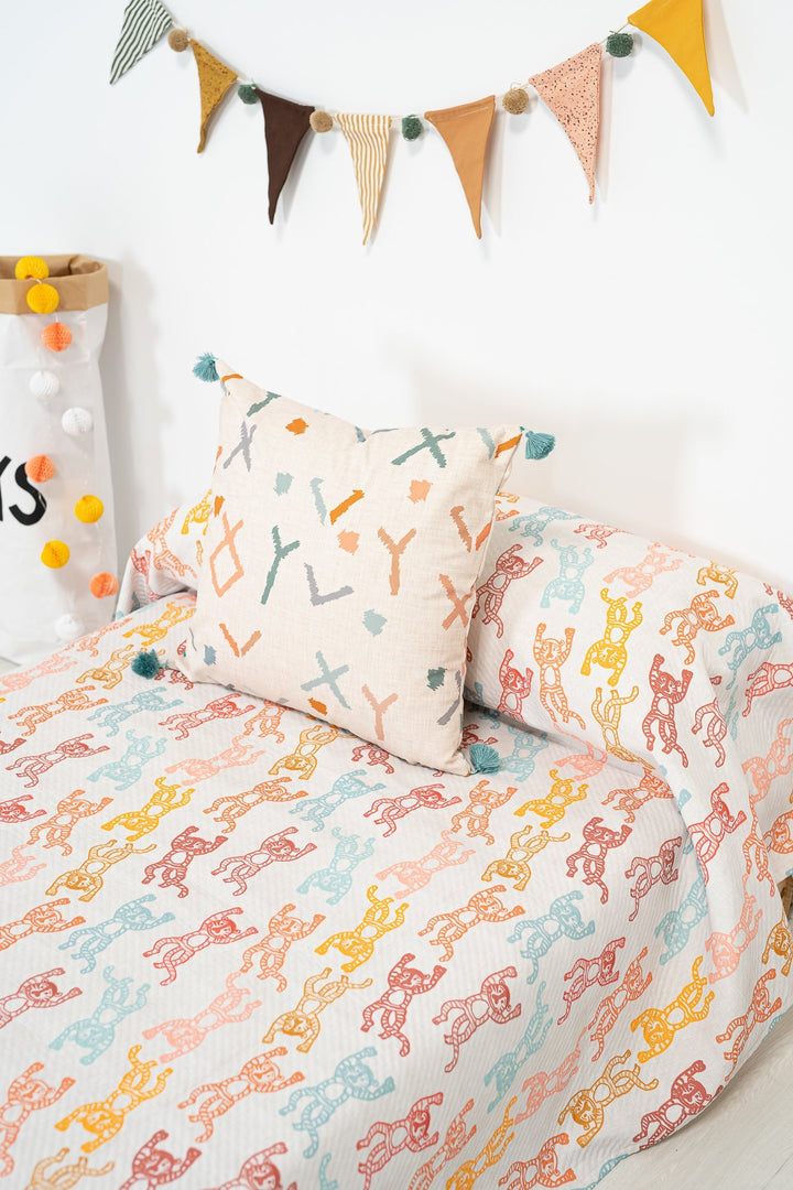 Colcha Tigreton Colección Banana Folk - sokios-COLCHA200618S4585