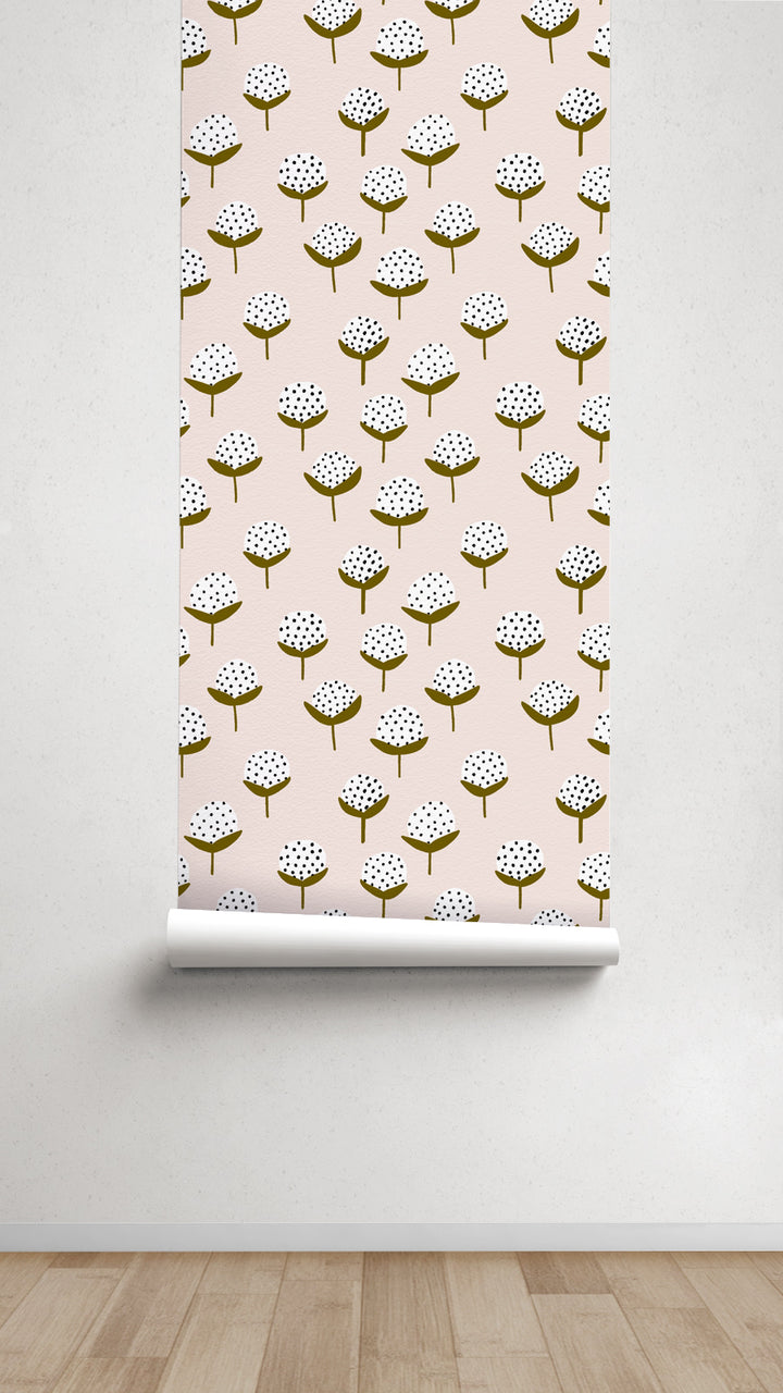Papel pintado Flor de Algodón - sokios  - 51533207