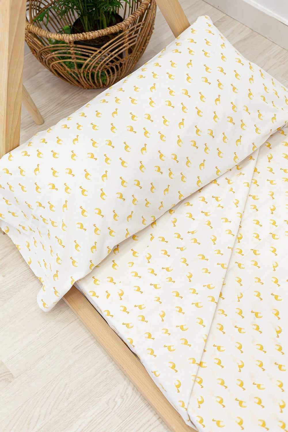 Juego de Sábanas Estampadas DINO AMARILLO Colección Dinos - sokios