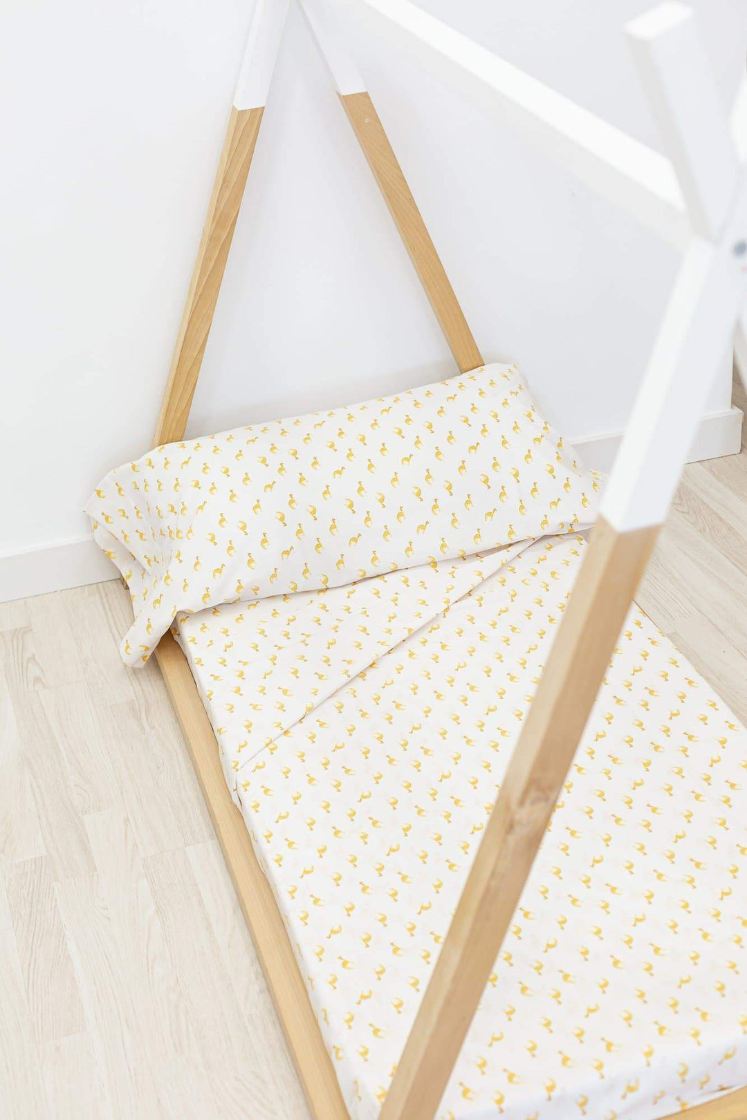 Juego de Sábanas Estampadas DINO AMARILLO Colección Dinos - sokios