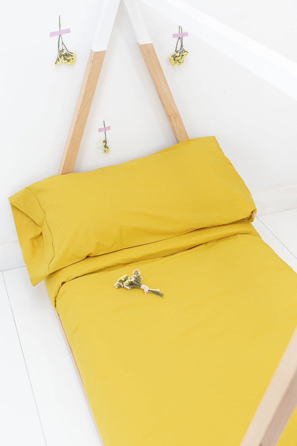 Juego de Sábanas Mostaza 50 Kids - sokios