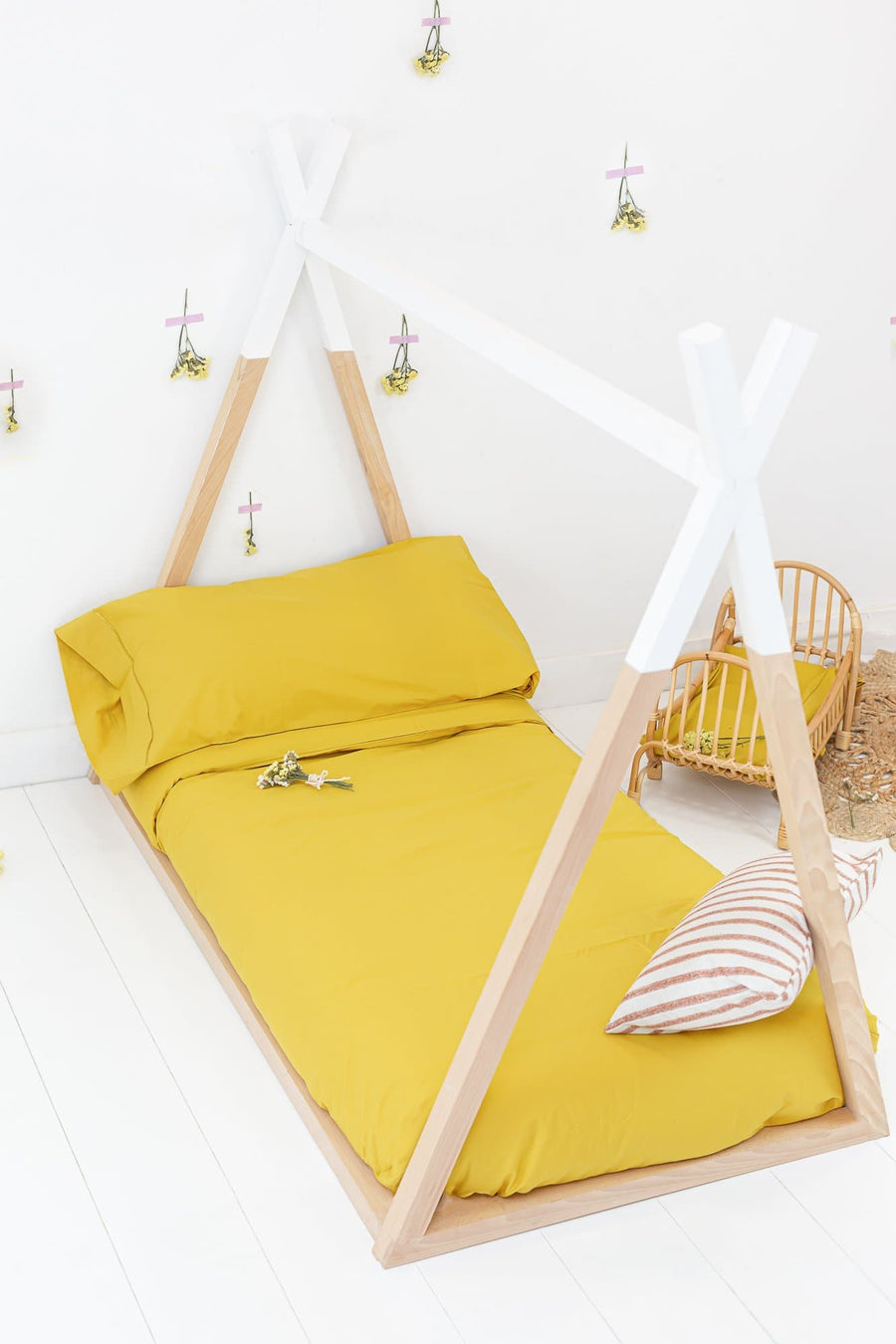 Juego de Sábanas Mostaza 50 Kids - sokios