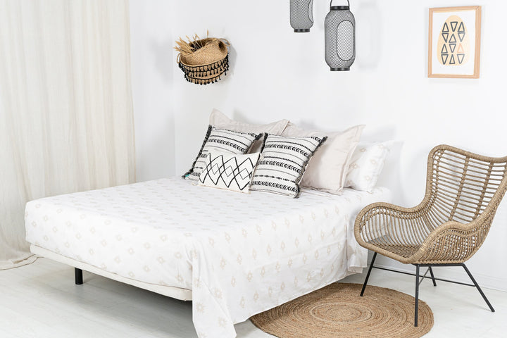 Juego Sábanas Estampadas Kilim Beige Colección Étnica - sokios-JUEGO DE SABANAS200618S4769