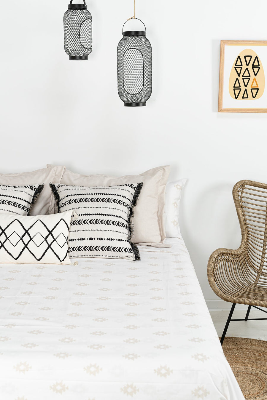 Juego Sábanas Estampadas Kilim Beige Colección Étnica - sokios-JUEGO DE SABANAS200618S4769