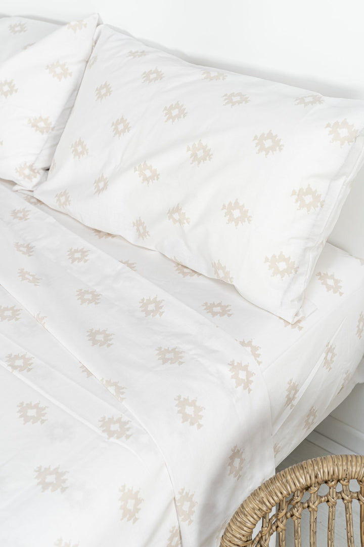 Juego Sábanas Estampadas Kilim Beige Colección Étnica - sokios-JUEGO DE SABANAS200618S4769