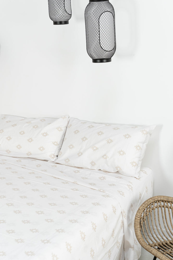 Juego Sábanas Estampadas Kilim Beige Colección Étnica - sokios-JUEGO DE SABANAS200618S4769