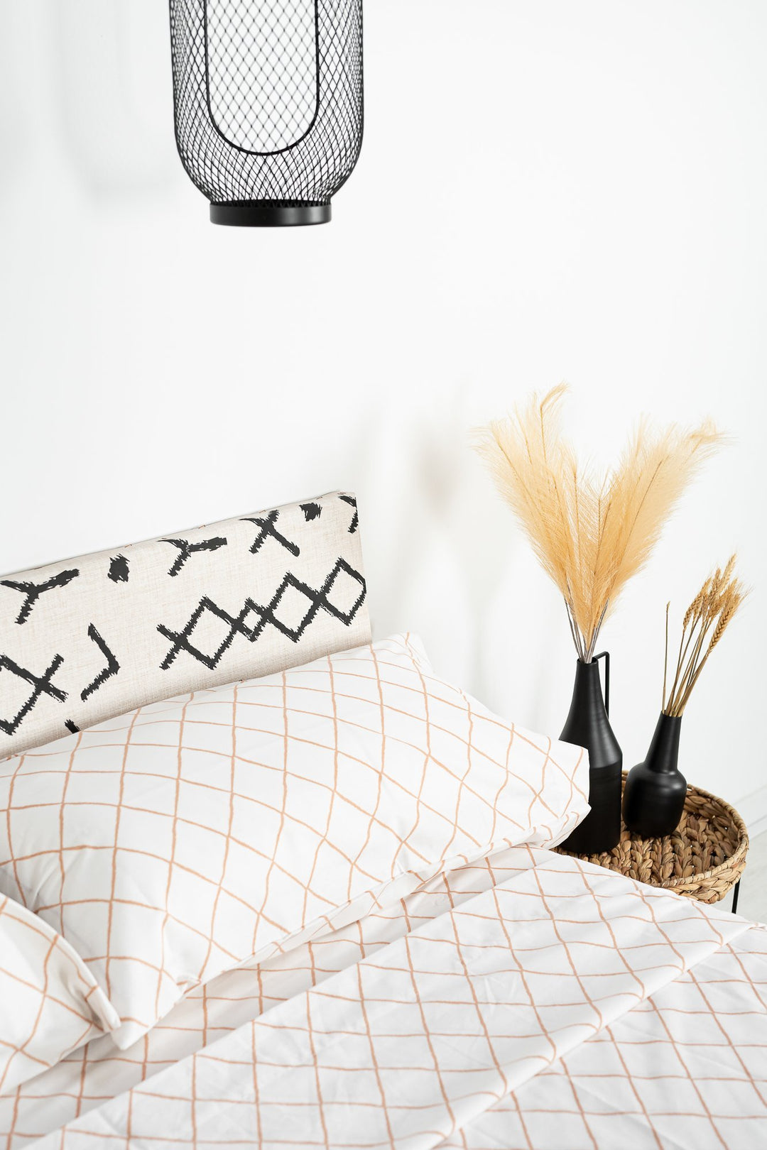 Juego Sábanas Estampadas Rombos Marrón Colección Étnica - sokios-JUEGO DE SABANAS200618S4783