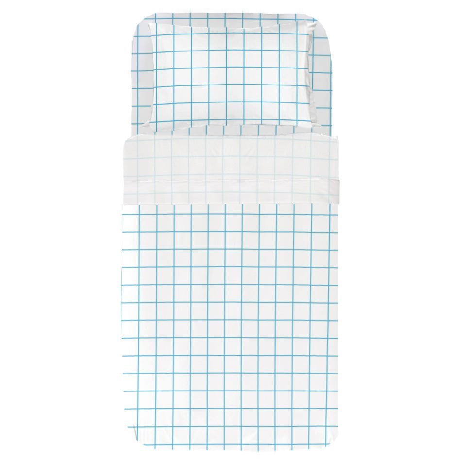 Juego Sábanas Infantil Estampadas Cuadro Blue - sokios-JUEGO DE SABANAS200618S9906