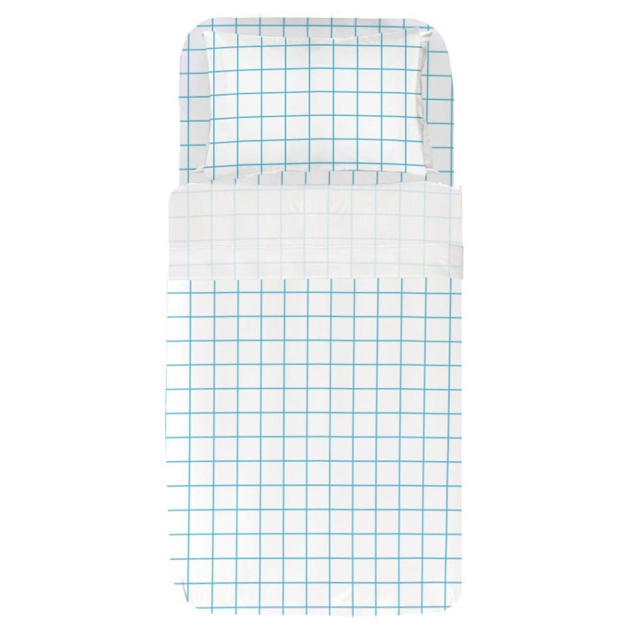 Juego Sábanas Infantil Estampadas Cuadro Blue - sokios-JUEGO DE SABANAS200618S9906