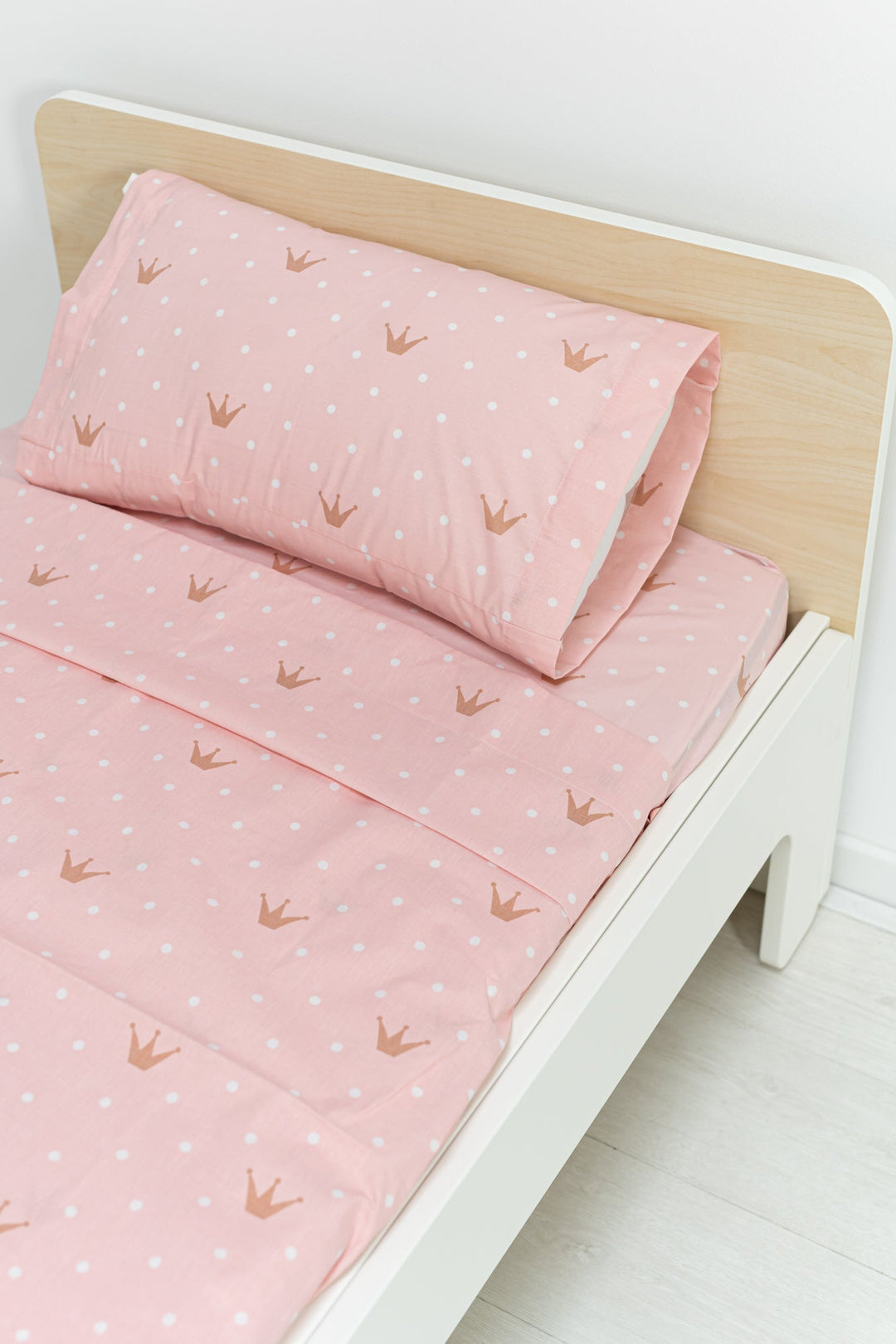 Juego Sábanas Infantil Estampado Coronas Rosa - sokios-JUEGO DE SABANAS200618S6206