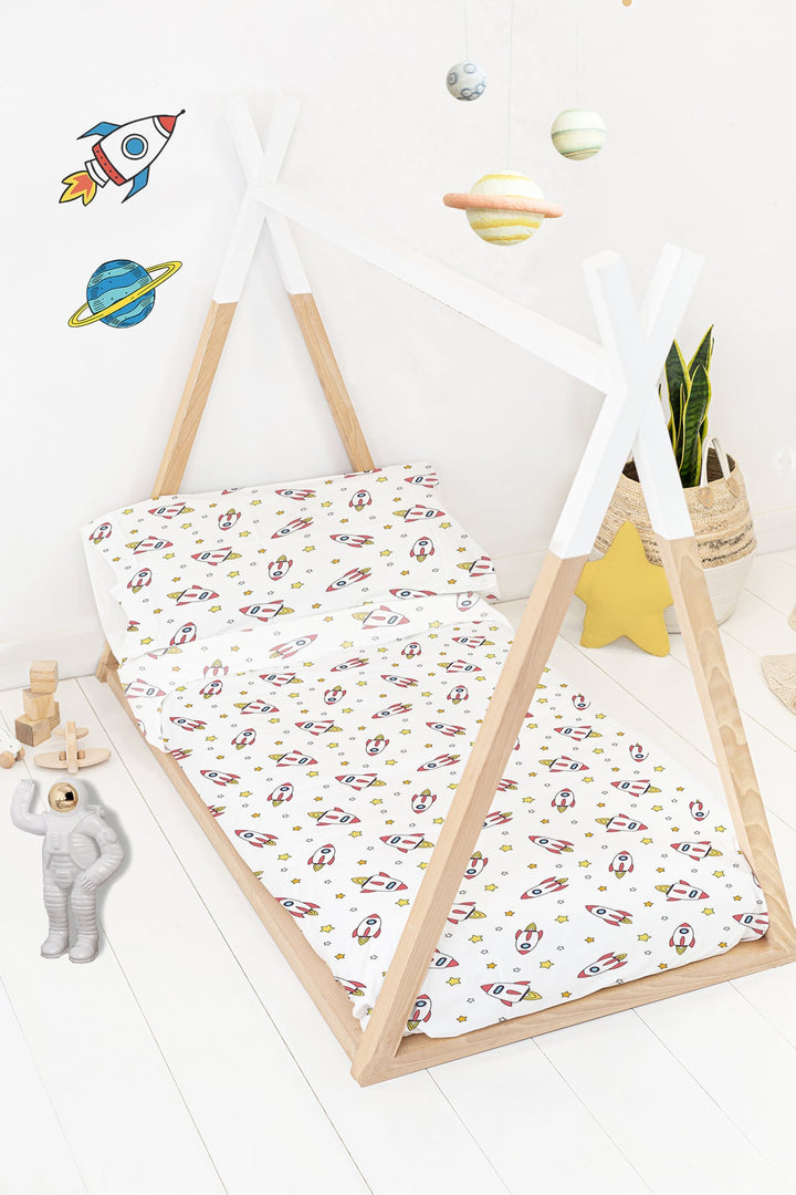 Juego Sábanas Infantil Estampado Cosmos - sokios-JUEGO DE SABANAS200618S7900