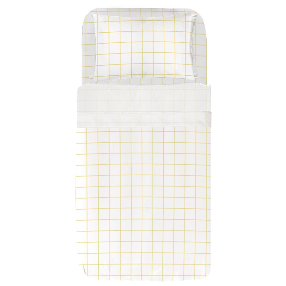 Juego Sábanas Infantil Estampado Cuadro Amarillo - sokios-JUEGO DE SABANAS200618S9049