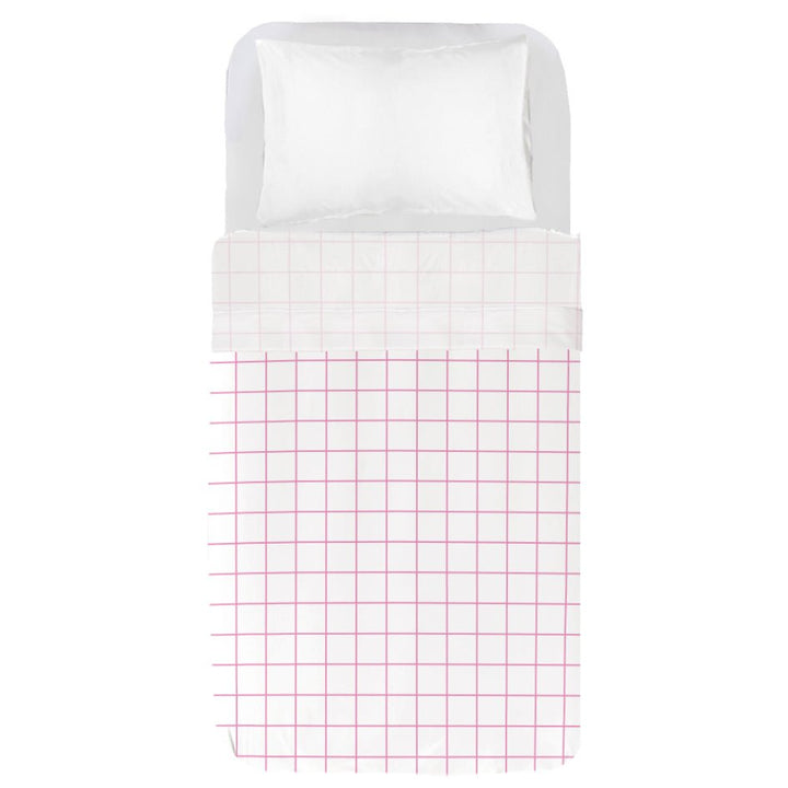 Juego Sábanas Infantil Estampado Cuadro Rosa - sokios-JUEGO DE SABANAS200618S8940