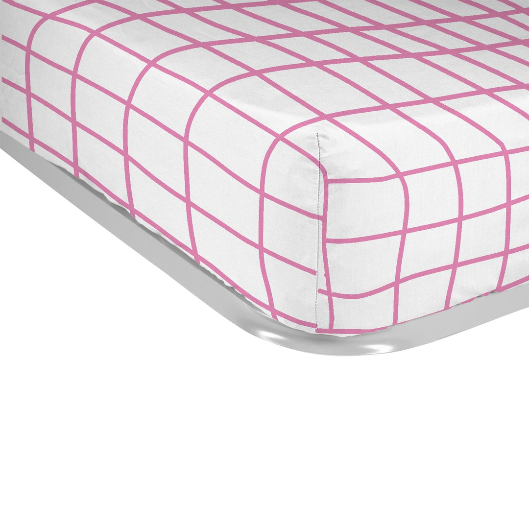 Juego Sábanas Infantil Estampado Cuadro Rosa - sokios-JUEGO DE SABANAS200618S8940
