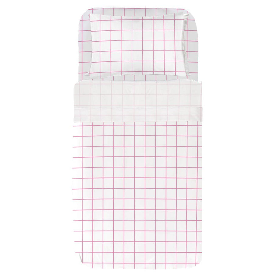 Juego Sábanas Infantil Estampado Cuadro Rosa - sokios-JUEGO DE SABANAS200618S8940