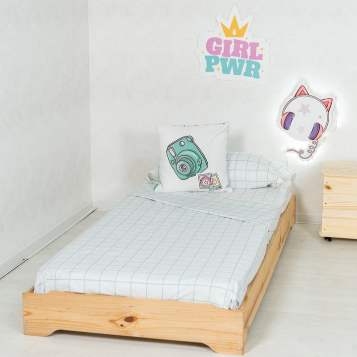 Juego Sábanas Infantil Estampado Cuadro Verde PRE-LANZAMIENTO - sokios-JUEGO DE SABANAS200618S9069