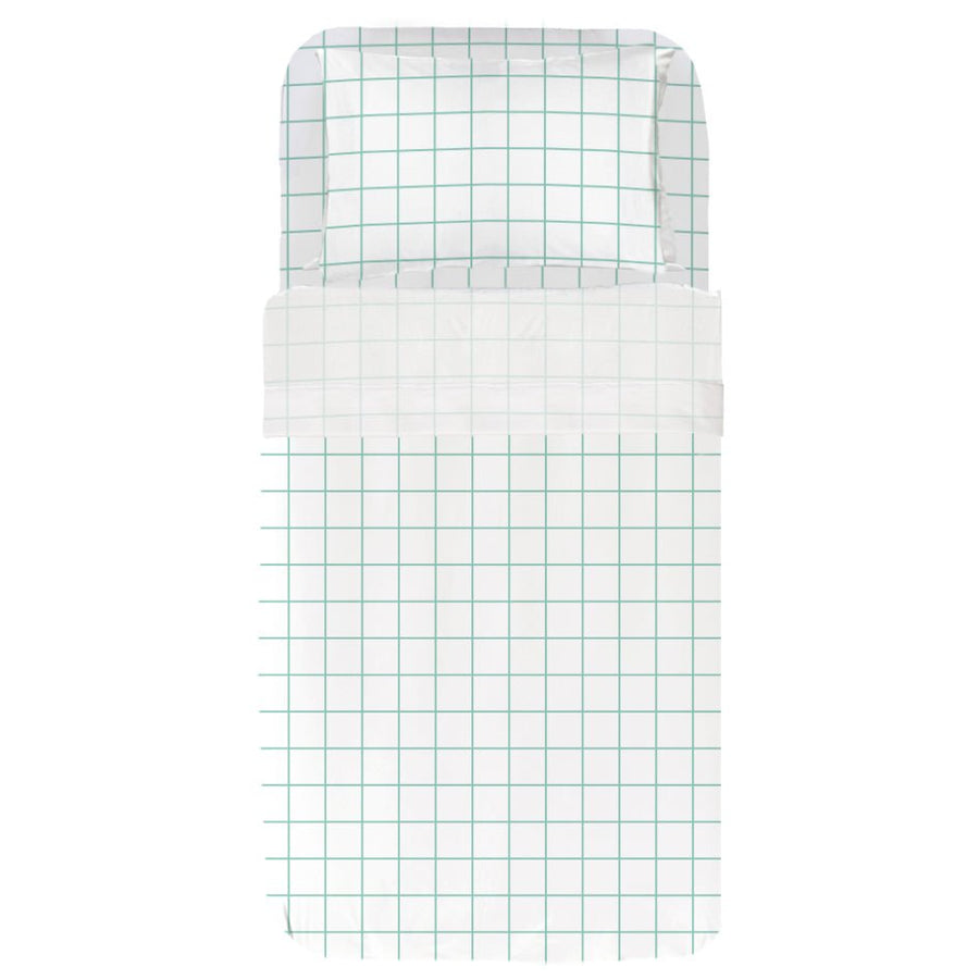 Juego Sábanas Infantil Estampado Cuadro Verde - sokios-JUEGO DE SABANAS200618S9067