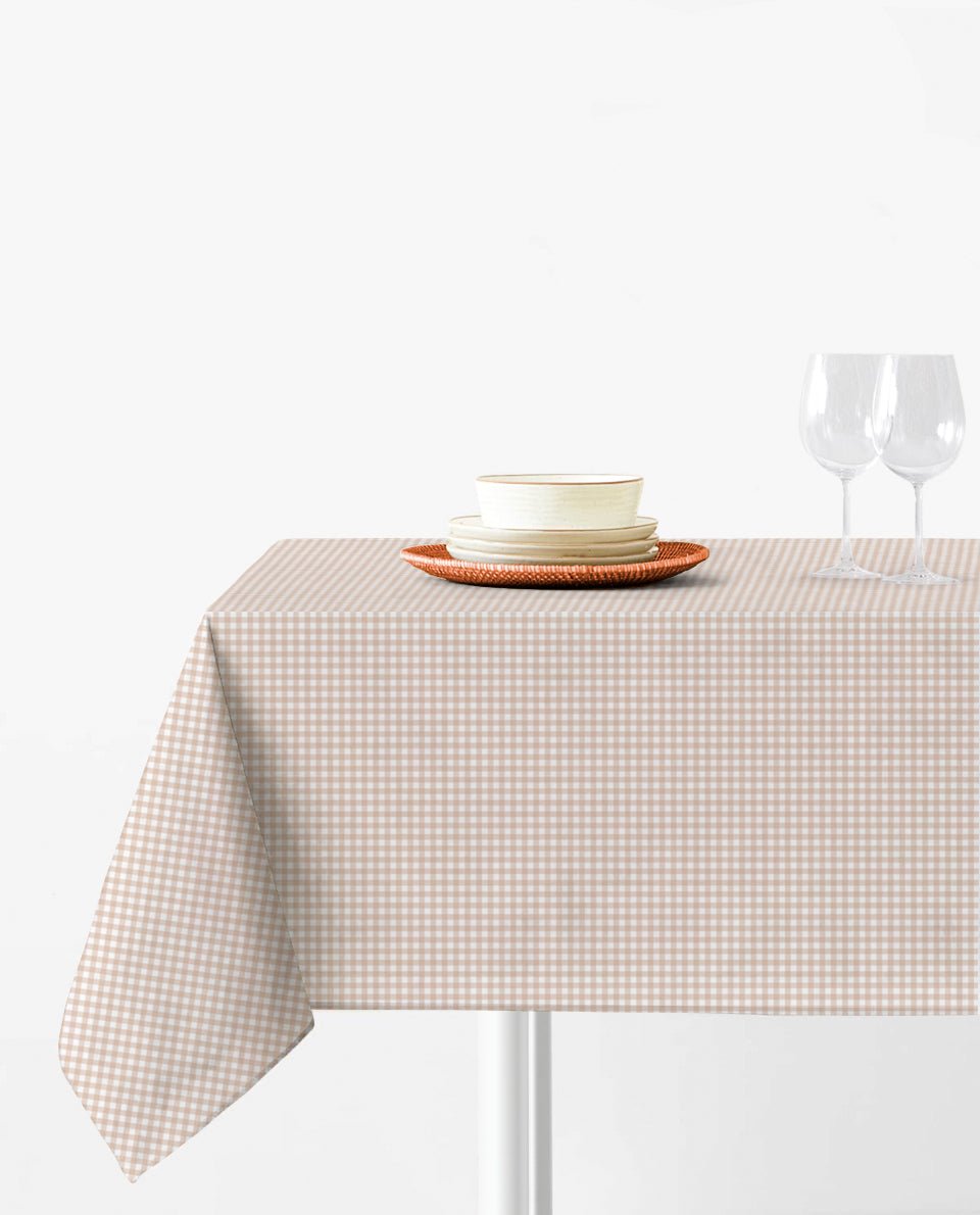 Mantel Vichy Beige - sokios-MANTEL200618S8043