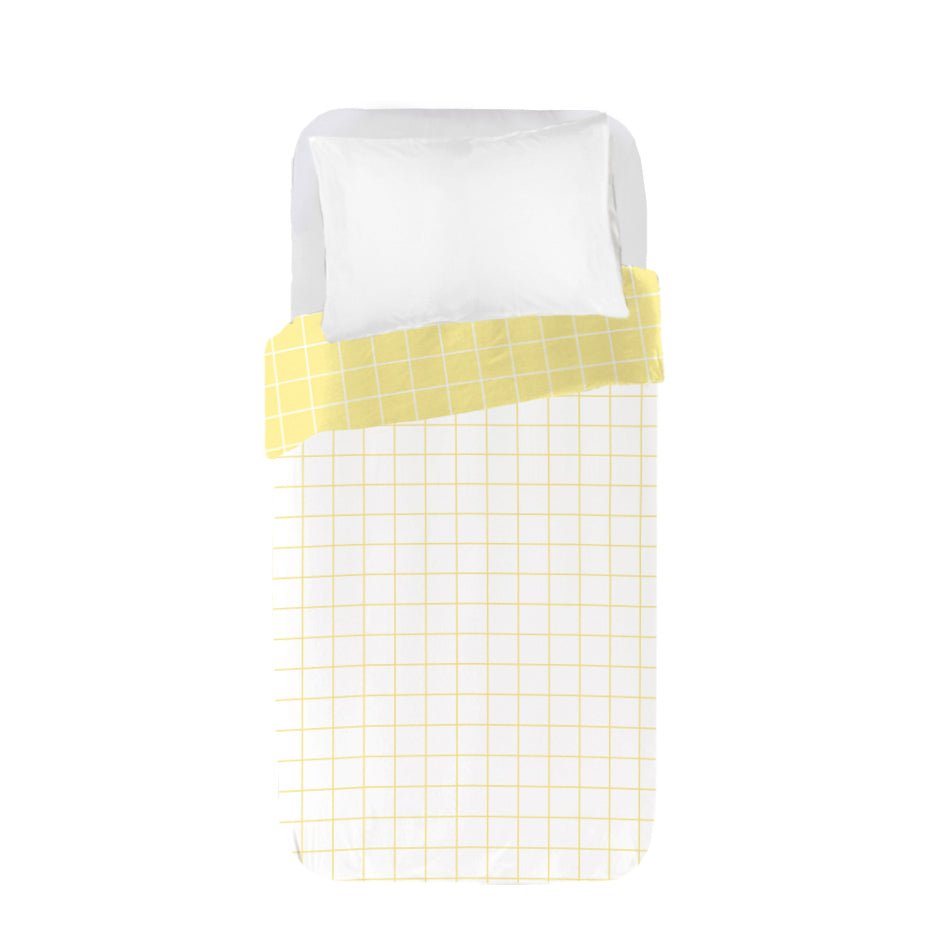 Pack Infantil Cuadro Amarillo (Funda Nórdica Reversible y Sábanas) - sokios-JUEGO DE SABANAS200618S9969