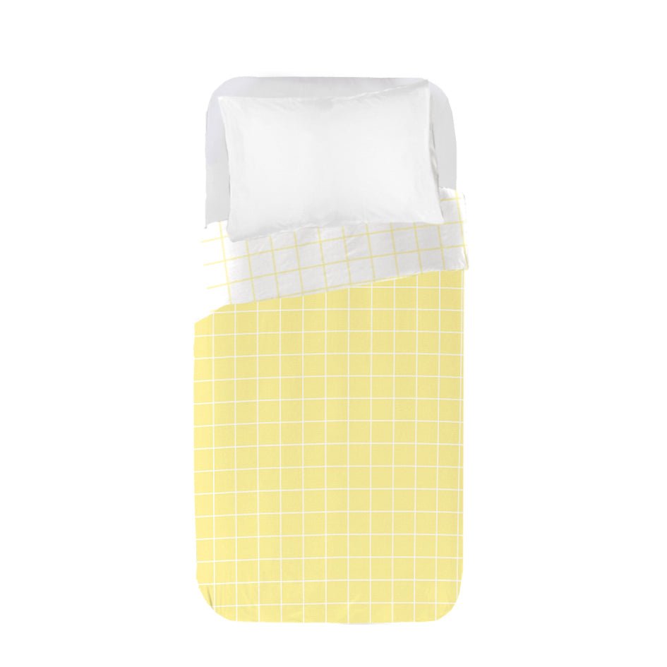 Pack Infantil Cuadro Amarillo (Funda Nórdica Reversible y Sábanas) - sokios-JUEGO DE SABANAS200618S9969