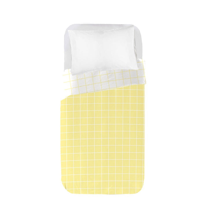 Pack Infantil Cuadro Amarillo (Funda Nórdica Reversible y Sábanas) - sokios-JUEGO DE SABANAS200618S9969