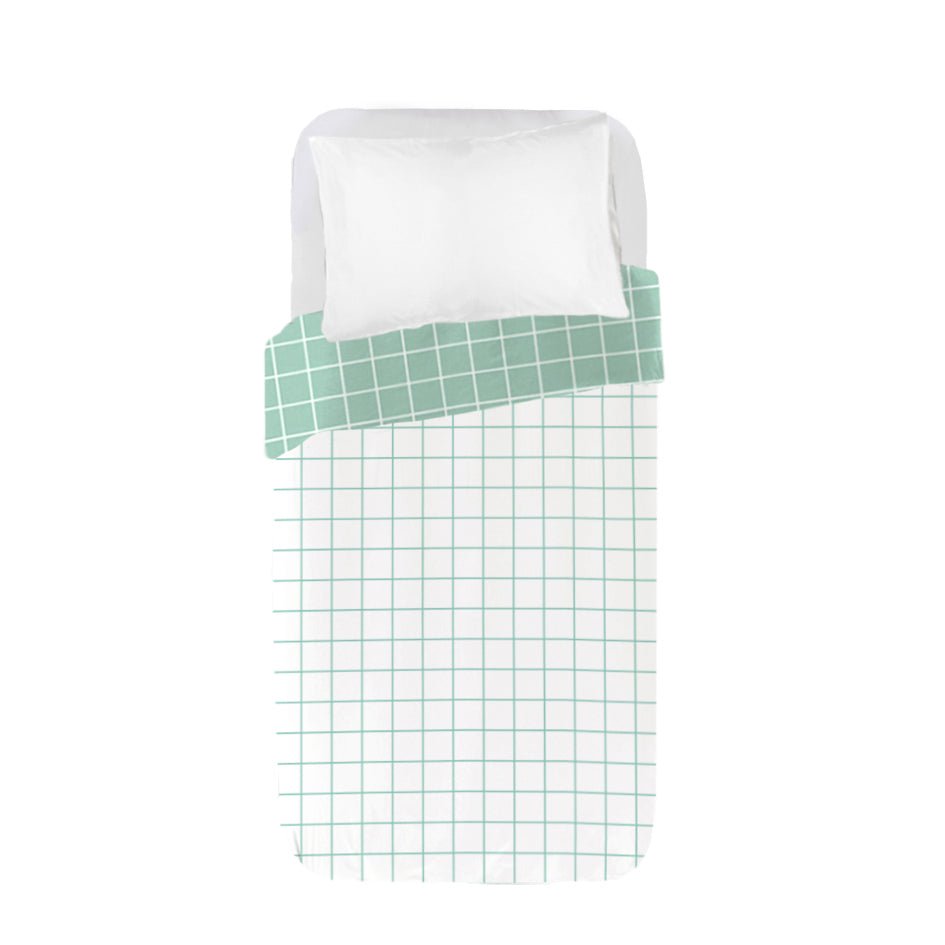 Pack Infantil Cuadro Verde (Funda Nórdica Reversible y Sábanas) - sokios-JUEGO DE SABANAS200618S9980