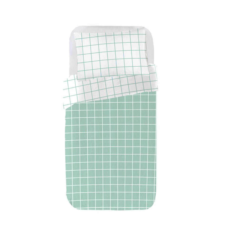 Pack Infantil Cuadro Verde (Funda Nórdica Reversible y Sábanas) - sokios-JUEGO DE SABANAS200618S9980