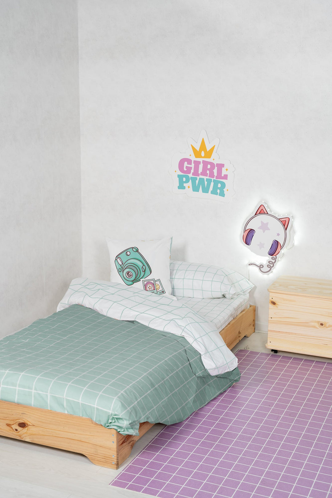 Pack Infantil Cuadro Verde (Funda Nórdica Reversible y Sábanas) - sokios-JUEGO DE SABANAS200618S9980