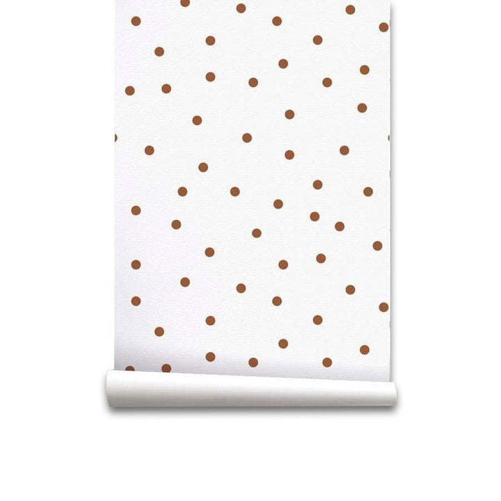 Papel pintado Topos Marrón - sokios-PAPEL PINTADO200618S4083