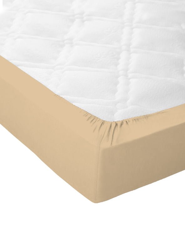 Sábana bajera Algodón Percal de 200 hilos Arena 04 - sokios-SABANA BAJERA200618S441