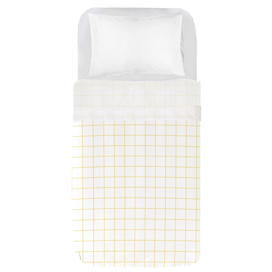 Sábana encimera Estampada Infantil Cuadro Amarillo - sokios-SABANA ENCIMERA200618S8989