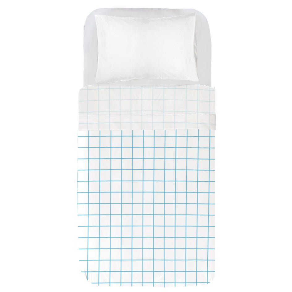 Sábana encimera Estampada Infantil Cuadro Blue - sokios-SABANA ENCIMERA200618S8977