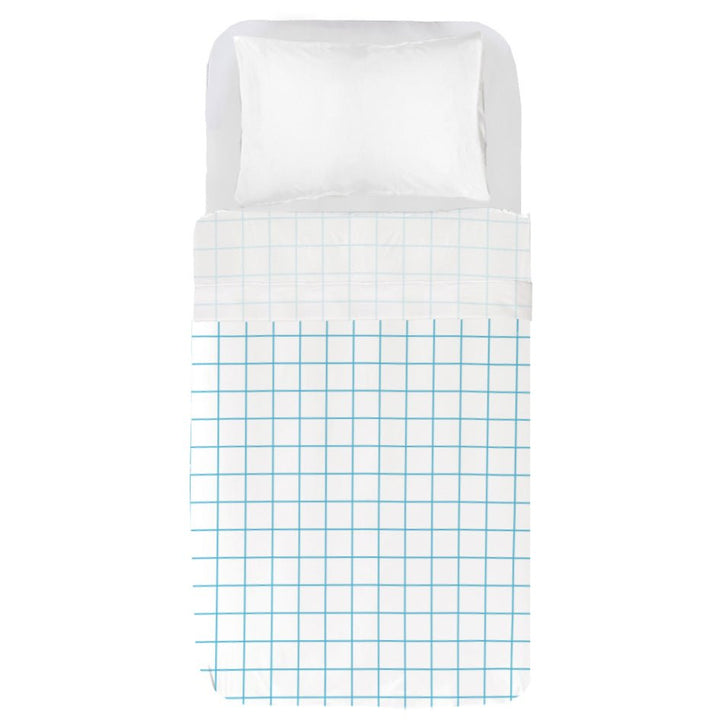 Sábana encimera Estampada Infantil Cuadro Blue - sokios-SABANA ENCIMERA200618S8977